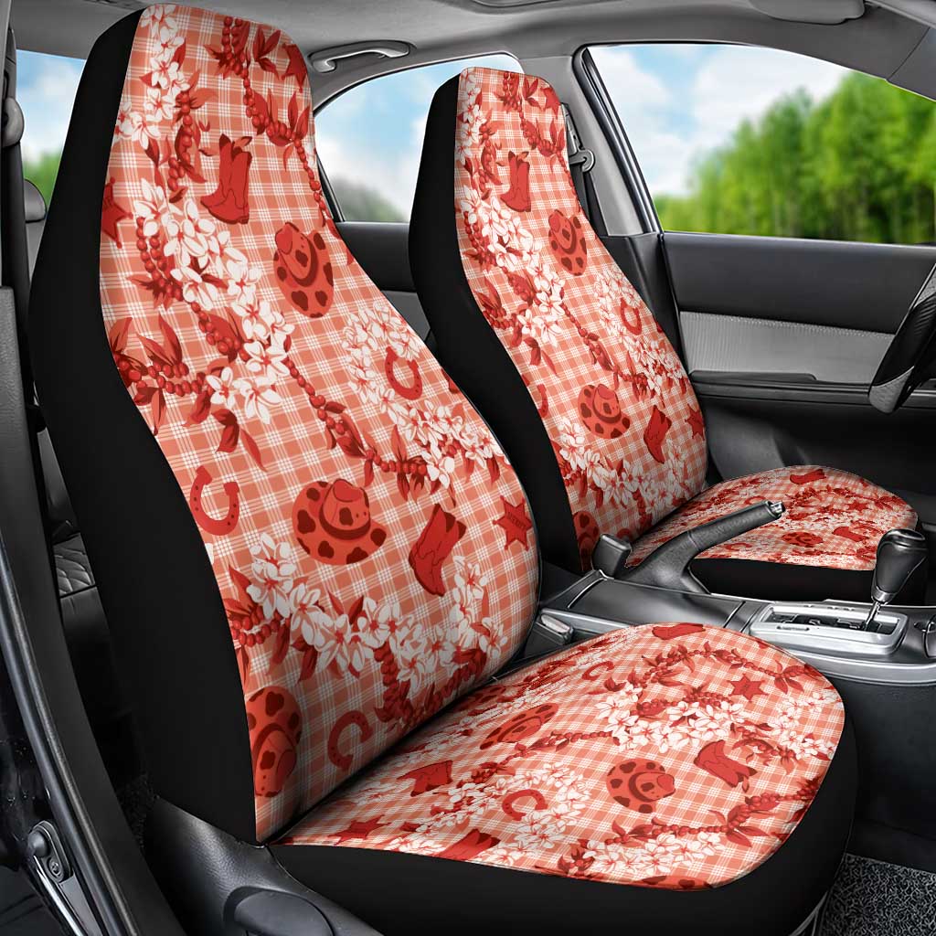 Mokihana Maile Ilima Leis Paniolo Palaka Car Seat Cover Hawaiian Ulaula Spirit LT9 - Polynesian Pride