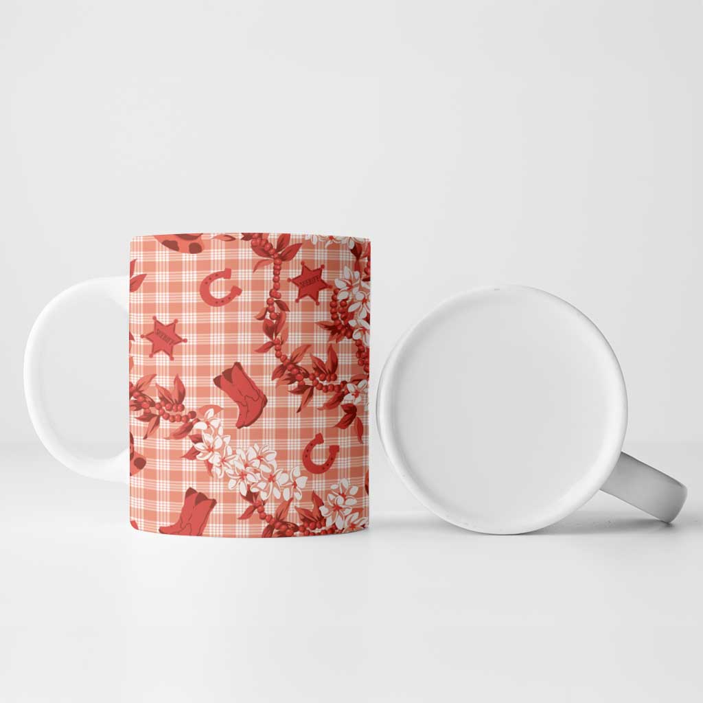 Mokihana Maile Ilima Leis Paniolo Palaka Ceramic Mug Hawaiian Ulaula Spirit LT9 - Polynesian Pride
