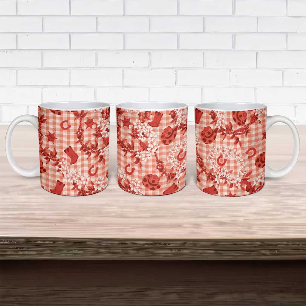 Mokihana Maile Ilima Leis Paniolo Palaka Ceramic Mug Hawaiian Ulaula Spirit LT9 - Polynesian Pride