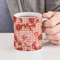 Mokihana Maile Ilima Leis Paniolo Palaka Ceramic Mug Hawaiian Ulaula Spirit LT9 - Polynesian Pride