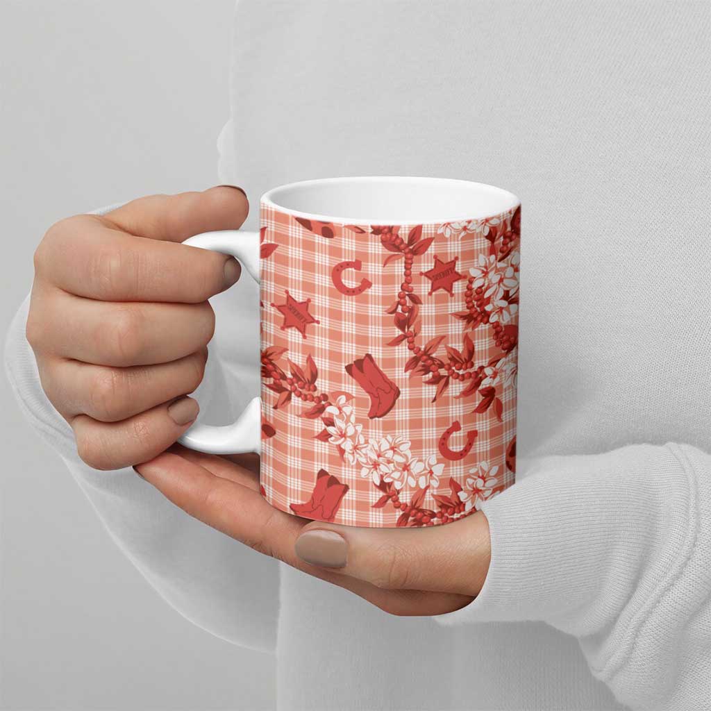 Mokihana Maile Ilima Leis Paniolo Palaka Ceramic Mug Hawaiian Ulaula Spirit LT9 - Polynesian Pride