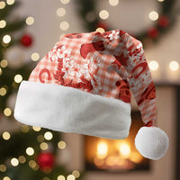 Mokihana Maile Ilima Leis Paniolo Palaka Christmas Santa Hat Hawaiian Ulaula Spirit LT9 Without Fur Red - Polynesian Pride