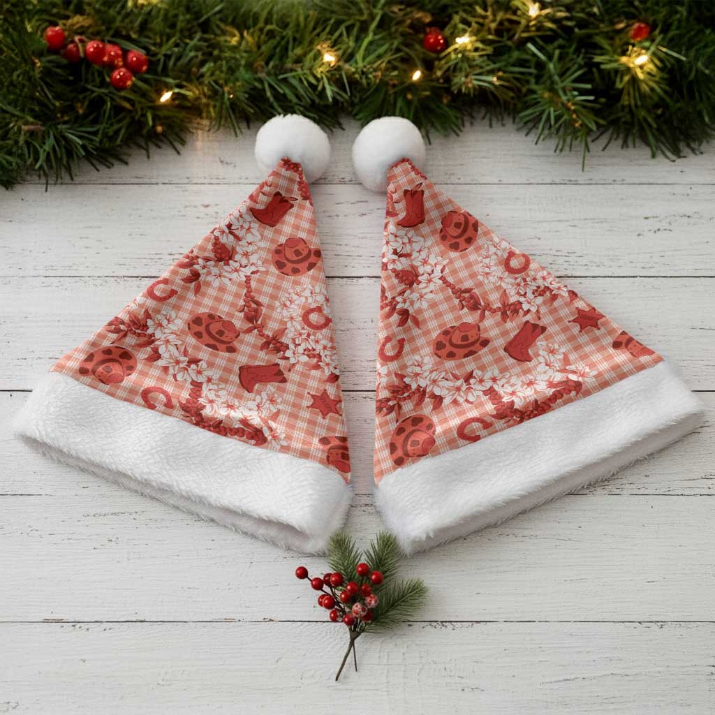Mokihana Maile Ilima Leis Paniolo Palaka Christmas Santa Hat Hawaiian Ulaula Spirit LT9 - Polynesian Pride