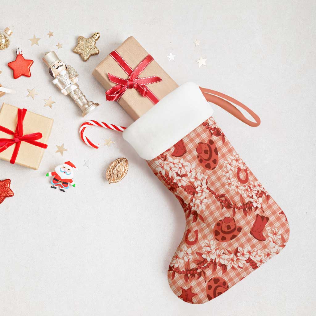 Mokihana Maile Ilima Leis Paniolo Palaka Christmas Stocking Hawaiian Ulaula Spirit - Polynesian Pride