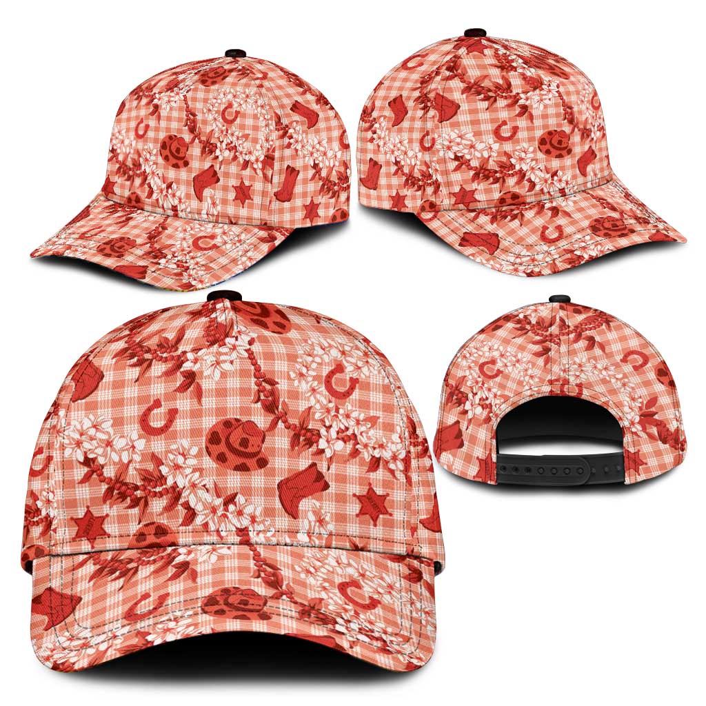 Mokihana Maile Ilima Leis Paniolo Palaka Classic Cap Hawaiian Ulaula Spirit - Polynesian Pride