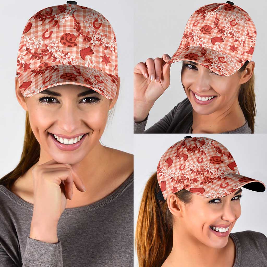 Mokihana Maile Ilima Leis Paniolo Palaka Classic Cap Hawaiian Ulaula Spirit - Polynesian Pride