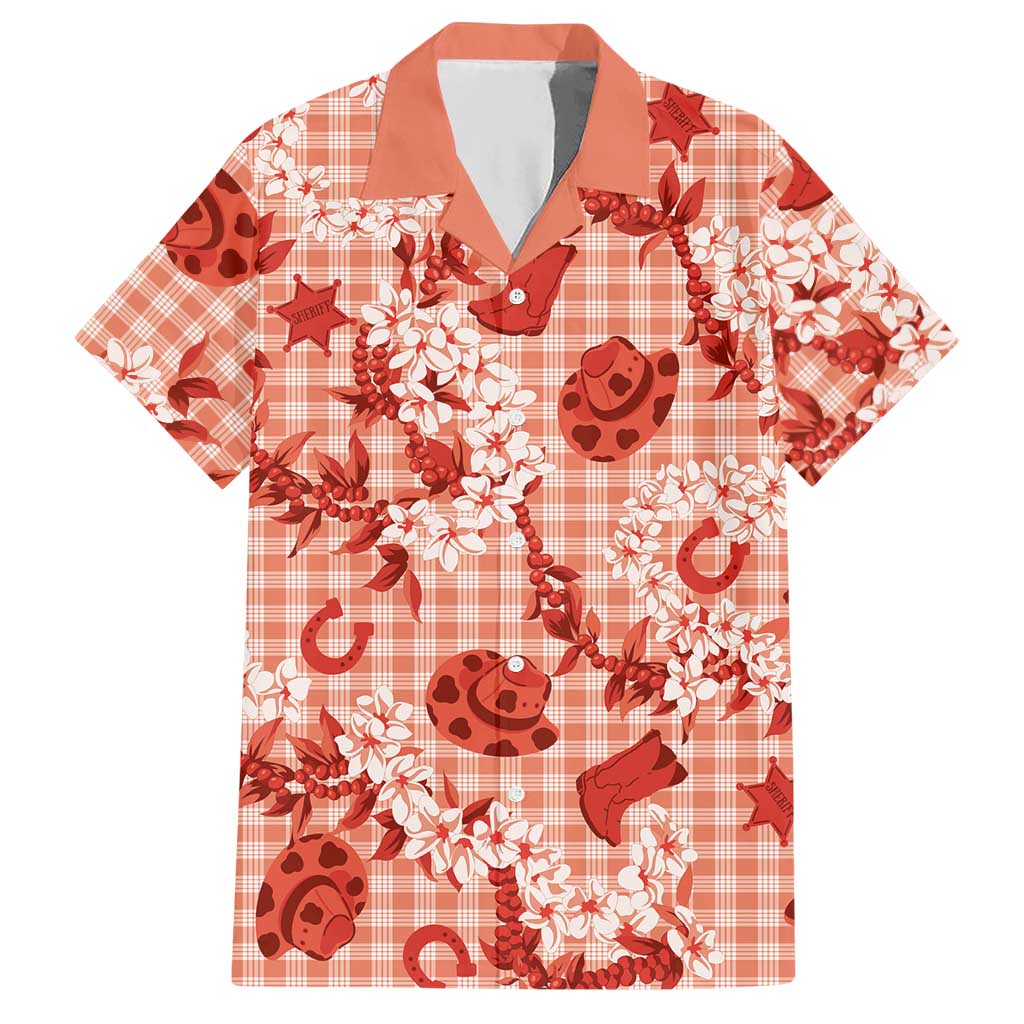 Mokihana Maile Ilima Leis Paniolo Palaka Hawaiian Shirt Hawaiian Ulaula Spirit LT9 Red - Polynesian Pride