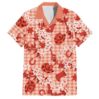 Mokihana Maile Ilima Leis Paniolo Palaka Hawaiian Shirt Hawaiian Ulaula Spirit LT9 Red - Polynesian Pride