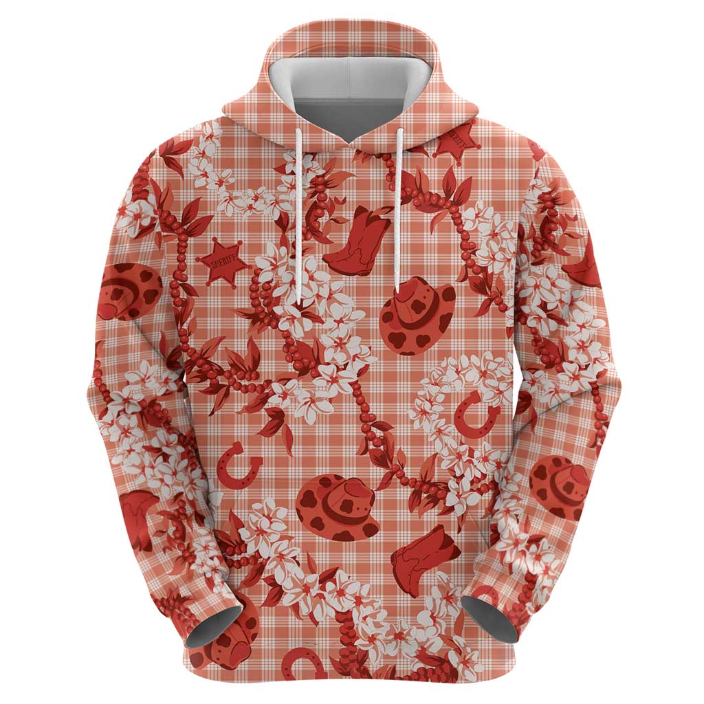 Mokihana Maile Ilima Leis Paniolo Palaka Hoodie Hawaiian Ulaula Spirit LT9 - Polynesian Pride