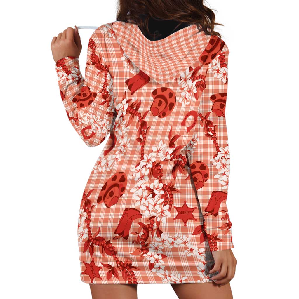 Mokihana Maile Ilima Leis Paniolo Palaka Hoodie Dress Hawaiian Ulaula Spirit LT9 - Polynesian Pride