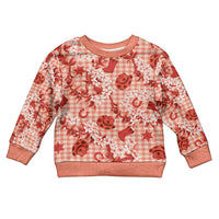Mokihana Maile Ilima Leis Paniolo Palaka Kid Ugly Christmas Sweater Hawaiian Ulaula Spirit LT9 Kid Red - Polynesian Pride