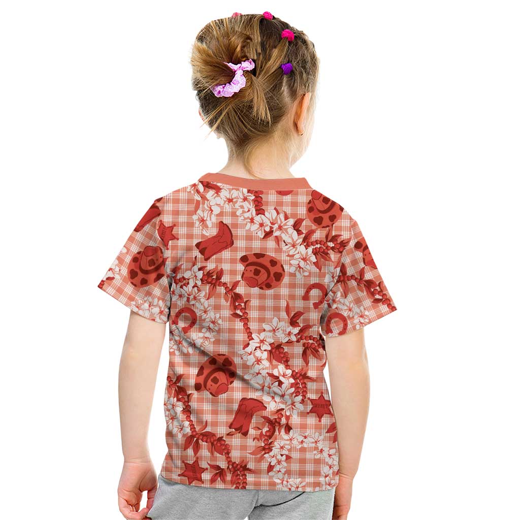 Mokihana Maile Ilima Leis Paniolo Palaka Kid T Shirt Hawaiian Ulaula Spirit LT9 - Polynesian Pride