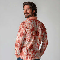 Mokihana Maile Ilima Leis Paniolo Palaka Long Sleeve Polo Shirt Hawaiian Ulaula Spirit LT9 - Polynesian Pride
