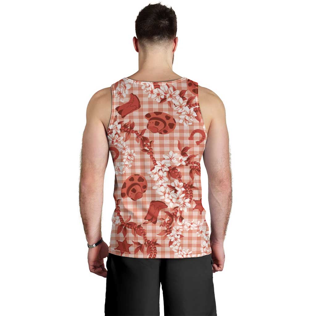 Mokihana Maile Ilima Leis Paniolo Palaka Men Tank Top Hawaiian Ulaula Spirit LT9 - Polynesian Pride
