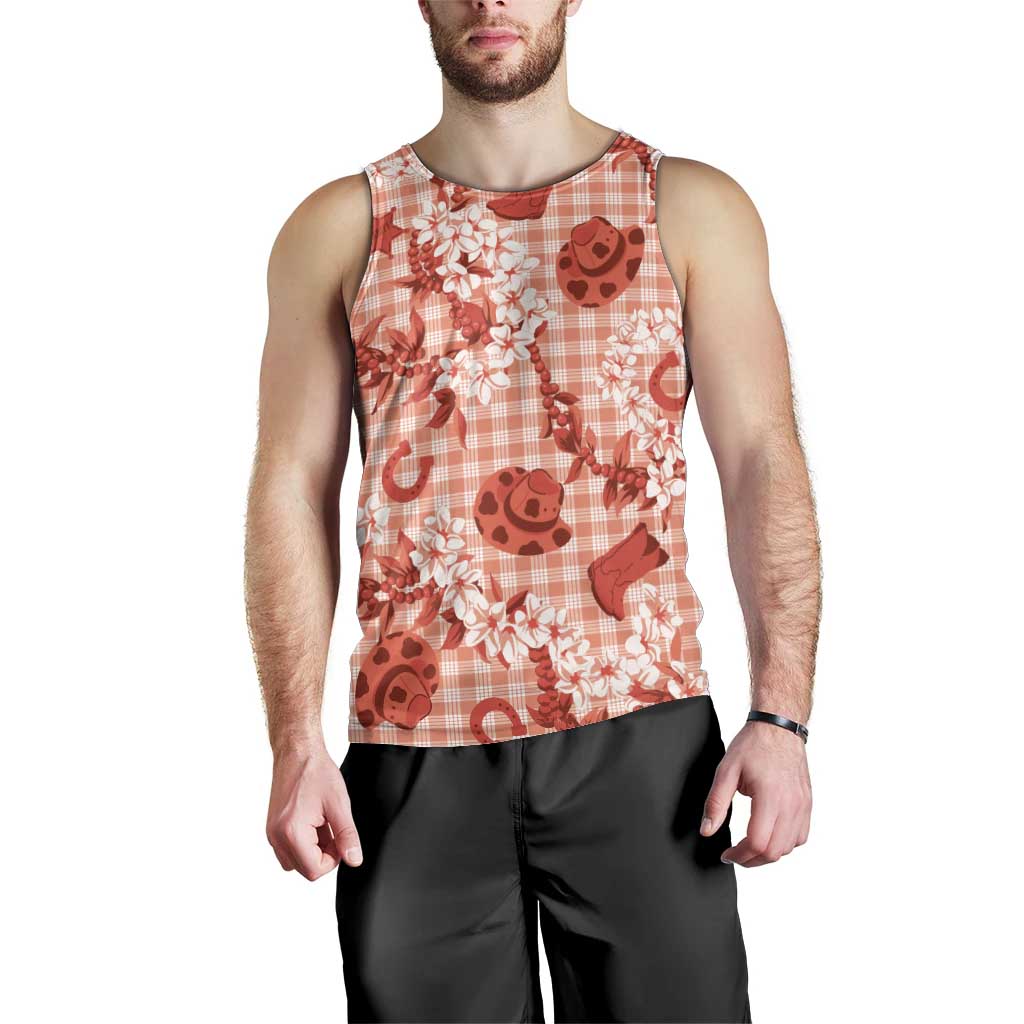 Mokihana Maile Ilima Leis Paniolo Palaka Men Tank Top Hawaiian Ulaula Spirit LT9 - Polynesian Pride