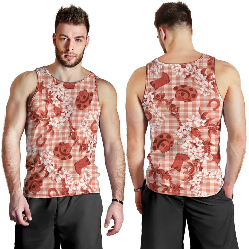 Mokihana Maile Ilima Leis Paniolo Palaka Men Tank Top Hawaiian Ulaula Spirit LT9 - Polynesian Pride