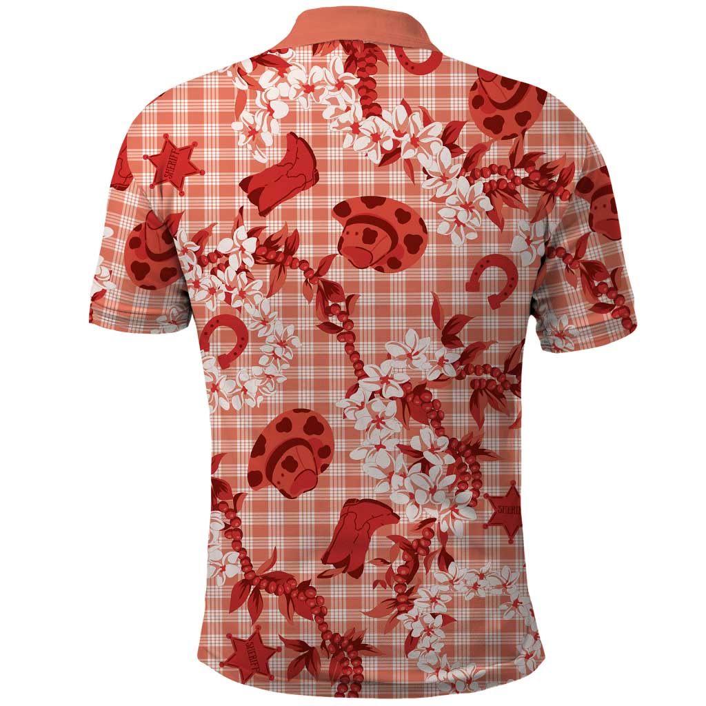 Mokihana Maile Ilima Leis Paniolo Palaka Polo Shirt Hawaiian Ulaula Spirit LT9 - Polynesian Pride