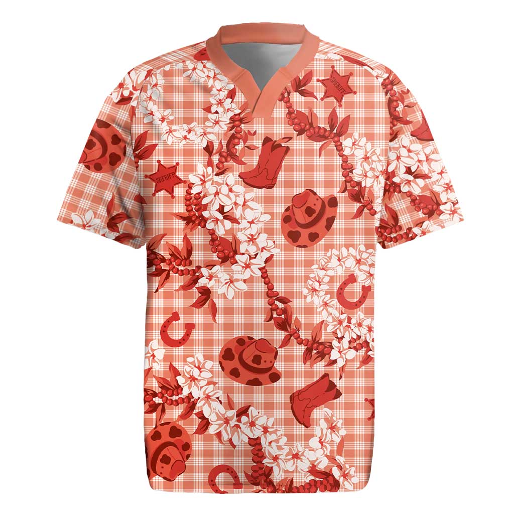 Mokihana Maile Ilima Leis Paniolo Palaka Rugby Jersey Hawaiian Ulaula Spirit - Polynesian Pride