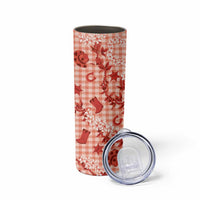 Mokihana Maile Ilima Leis Paniolo Palaka Skinny Tumbler Hawaiian Ulaula Spirit LT9 - Polynesian Pride