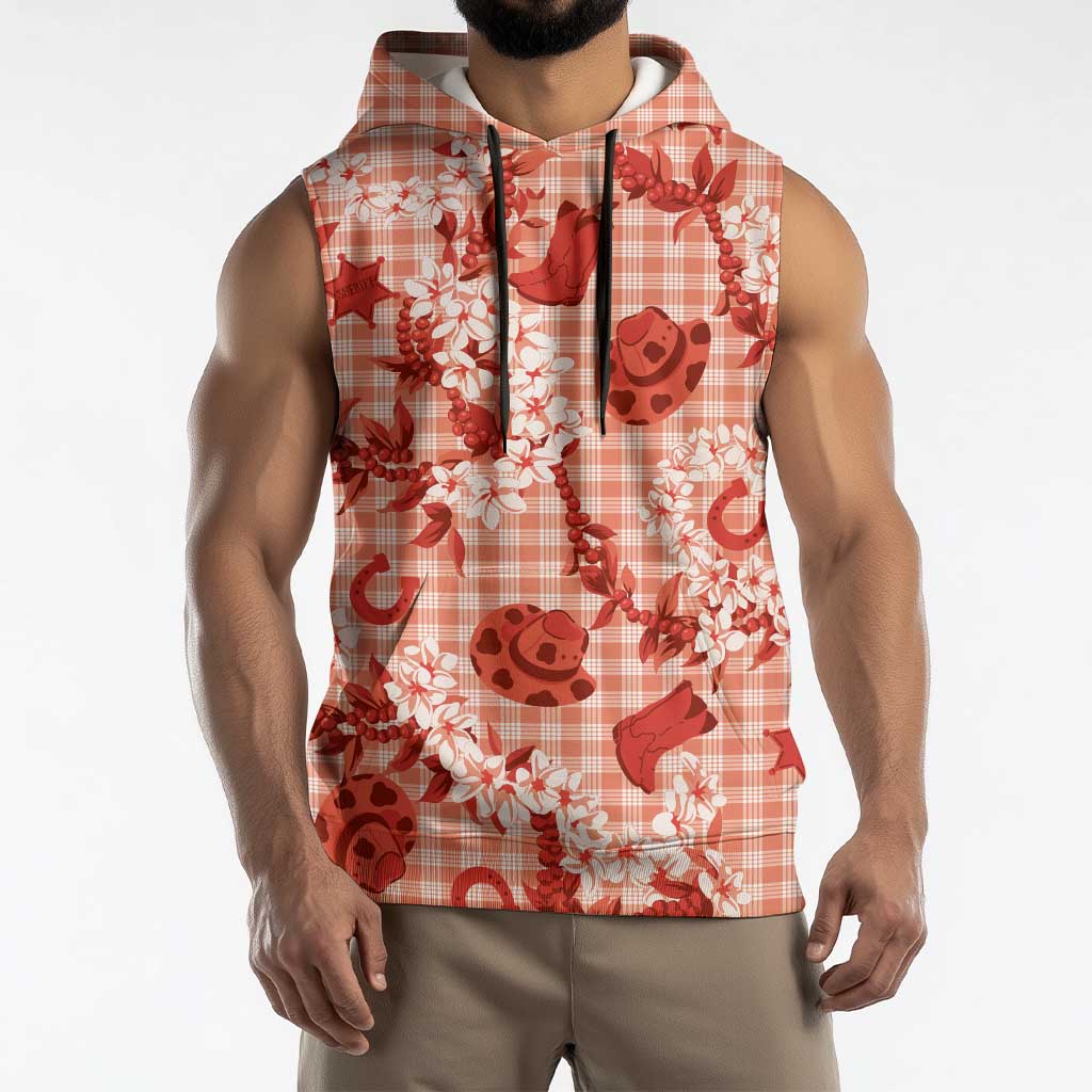 Mokihana Maile Ilima Leis Paniolo Palaka Sleeveless Hoodie Hawaiian Ulaula Spirit LT9 - Polynesian Pride