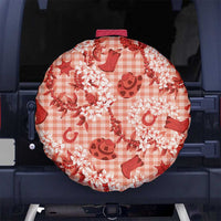 Mokihana Maile Ilima Leis Paniolo Palaka Spare Tire Cover Hawaiian Ulaula Spirit LT9 No hole Red - Polynesian Pride
