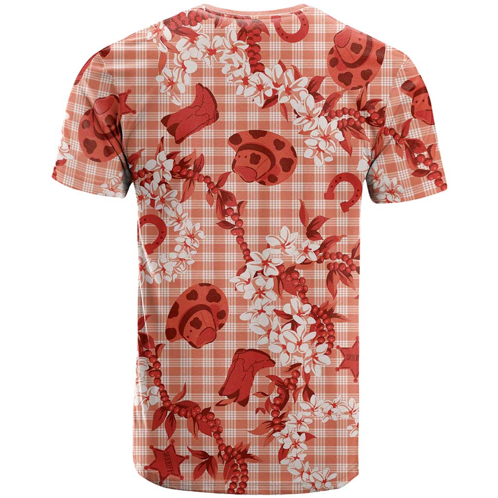 Mokihana Maile Ilima Leis Paniolo Palaka T Shirt Hawaiian Ulaula Spirit LT9 - Polynesian Pride