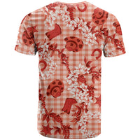 Mokihana Maile Ilima Leis Paniolo Palaka T Shirt Hawaiian Ulaula Spirit LT9 - Polynesian Pride