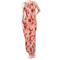 Mokihana Maile Ilima Leis Paniolo Palaka Tank Maxi Dress Hawaiian Ulaula Spirit LT9 Women Red - Polynesian Pride