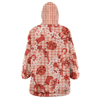 Mokihana Maile Ilima Leis Paniolo Palaka Wearable Blanket Hoodie Hawaiian Ulaula Spirit LT9 - Polynesian Pride