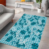 Mokihana Maile Ilima Leis Paniolo Palaka Area Rug Hawaiian Polu Opa Spirit LT9 - Polynesian Pride