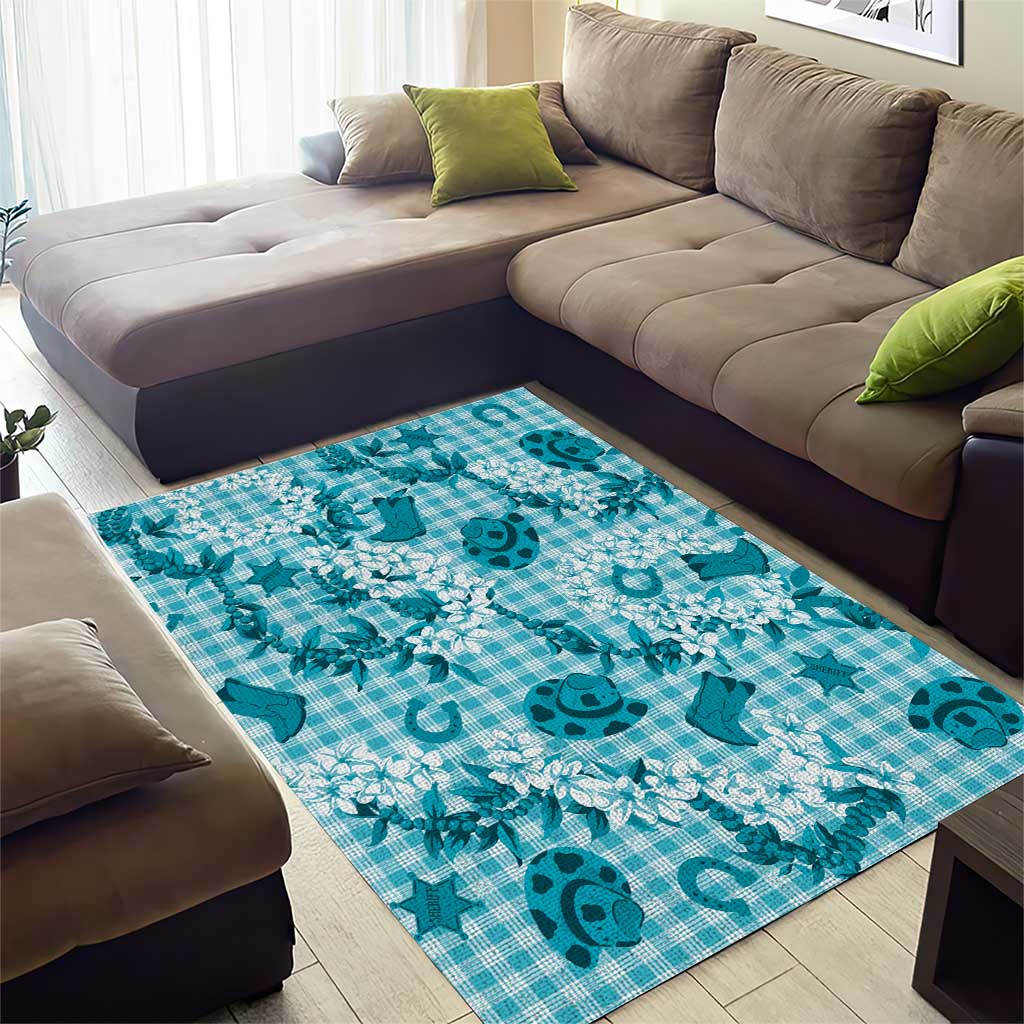 Mokihana Maile Ilima Leis Paniolo Palaka Area Rug Hawaiian Polu Opa Spirit LT9 - Polynesian Pride