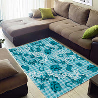 Mokihana Maile Ilima Leis Paniolo Palaka Area Rug Hawaiian Polu Opa Spirit LT9 - Polynesian Pride