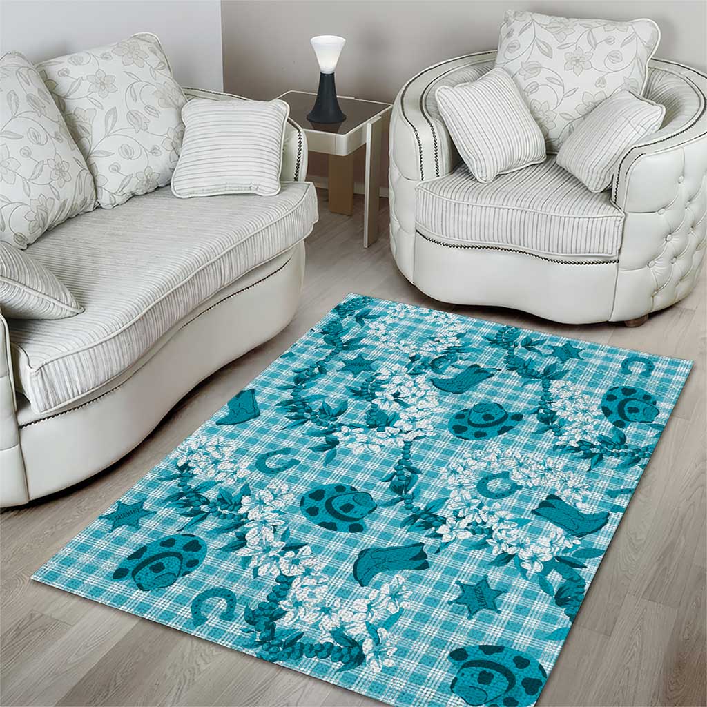Mokihana Maile Ilima Leis Paniolo Palaka Area Rug Hawaiian Polu Opa Spirit LT9 - Polynesian Pride