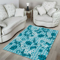 Mokihana Maile Ilima Leis Paniolo Palaka Area Rug Hawaiian Polu Opa Spirit LT9 - Polynesian Pride