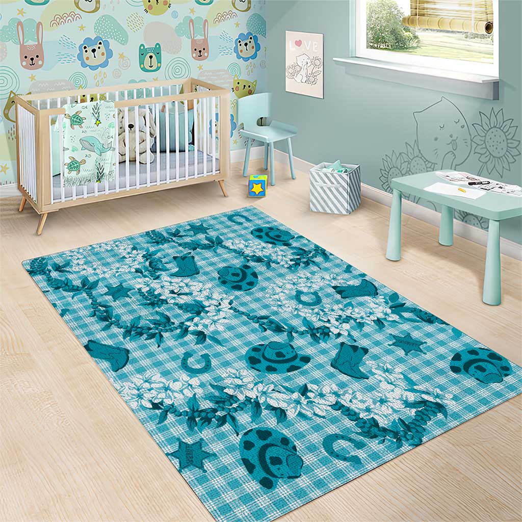 Mokihana Maile Ilima Leis Paniolo Palaka Area Rug Hawaiian Polu Opa Spirit LT9 - Polynesian Pride