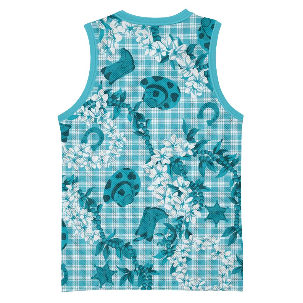 Mokihana Maile Ilima Leis Paniolo Palaka Basketball Jersey Hawaiian Polu Opa Spirit LT9 - Polynesian Pride