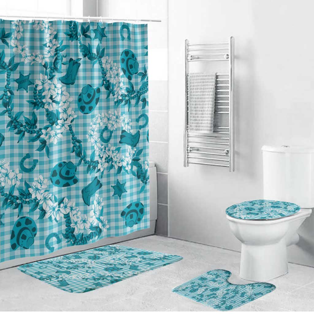 Mokihana Maile Ilima Leis Paniolo Palaka Bathroom Set Hawaiian Polu Opa Spirit - Polynesian Pride