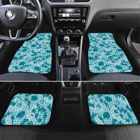 Mokihana Maile Ilima Leis Paniolo Palaka Car Mats Hawaiian Polu Opa Spirit LT9 Set 4pcs Turquoise - Polynesian Pride