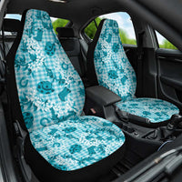 Mokihana Maile Ilima Leis Paniolo Palaka Car Seat Cover Hawaiian Polu Opa Spirit LT9 One Size Turquoise - Polynesian Pride