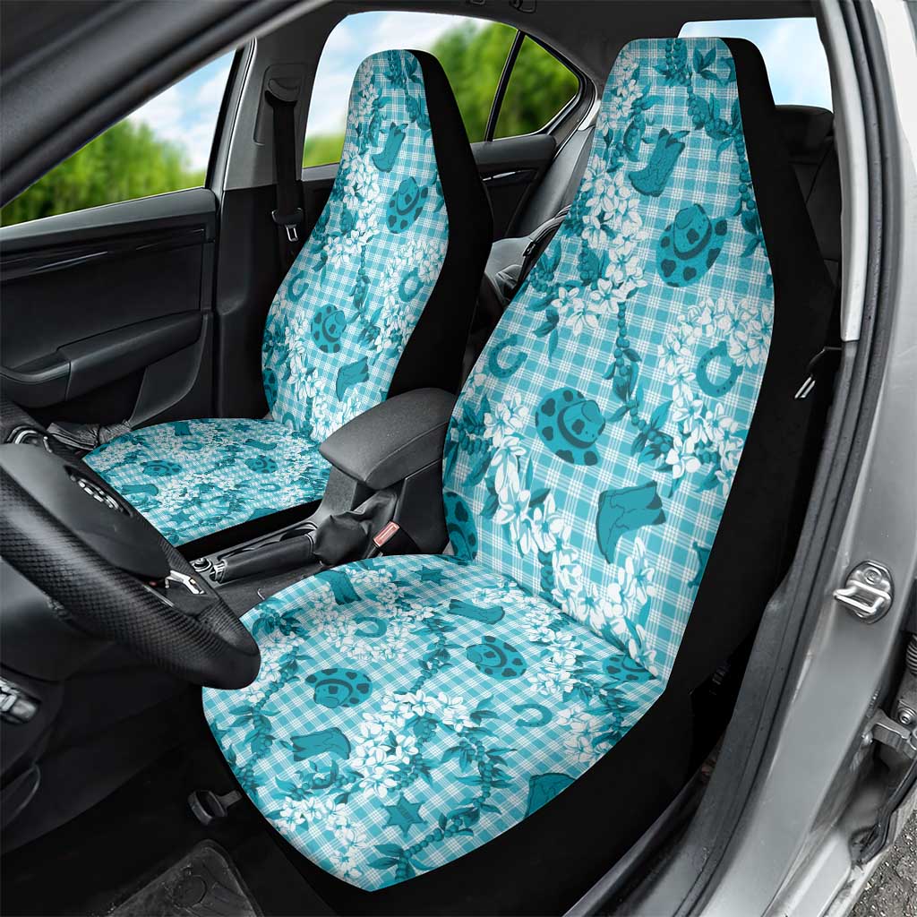 Mokihana Maile Ilima Leis Paniolo Palaka Car Seat Cover Hawaiian Polu Opa Spirit LT9 - Polynesian Pride