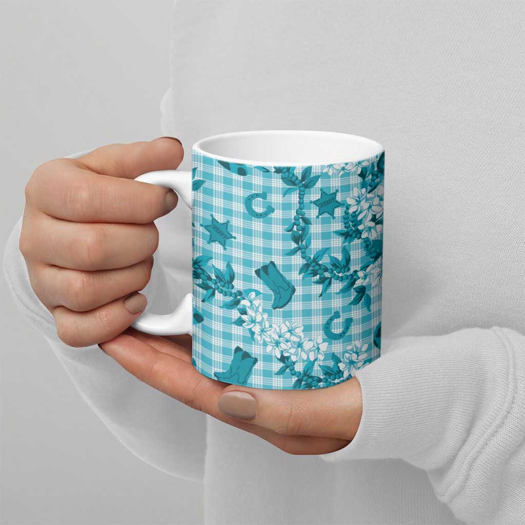 Mokihana Maile Ilima Leis Paniolo Palaka Ceramic Mug Hawaiian Polu Opa Spirit - Polynesian Pride