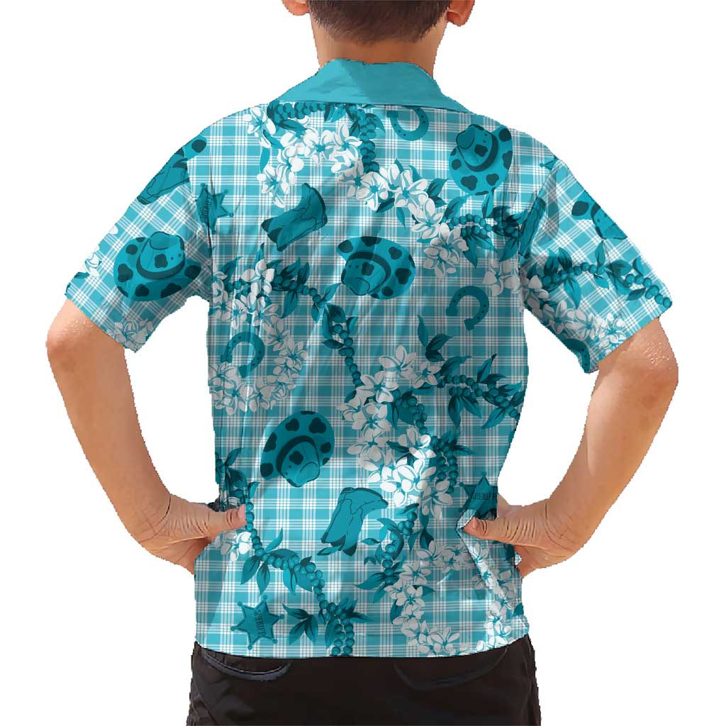 Mokihana Maile Ilima Leis Paniolo Palaka Family Matching Puletasi and Hawaiian Shirt Hawaiian Polu Opa Spirit LT9 - Polynesian Pride