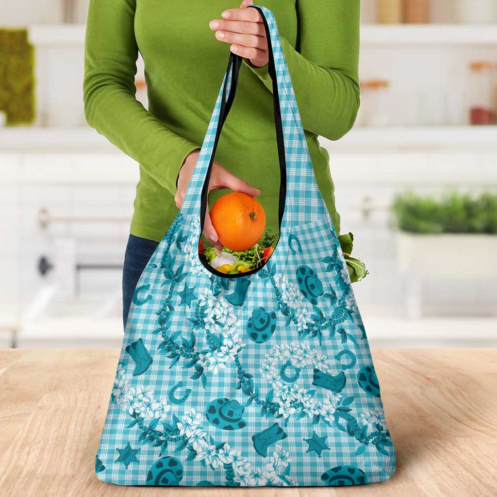 Mokihana Maile Ilima Leis Paniolo Palaka Grocery Bag Hawaiian Polu Opa Spirit LT9 - Polynesian Pride