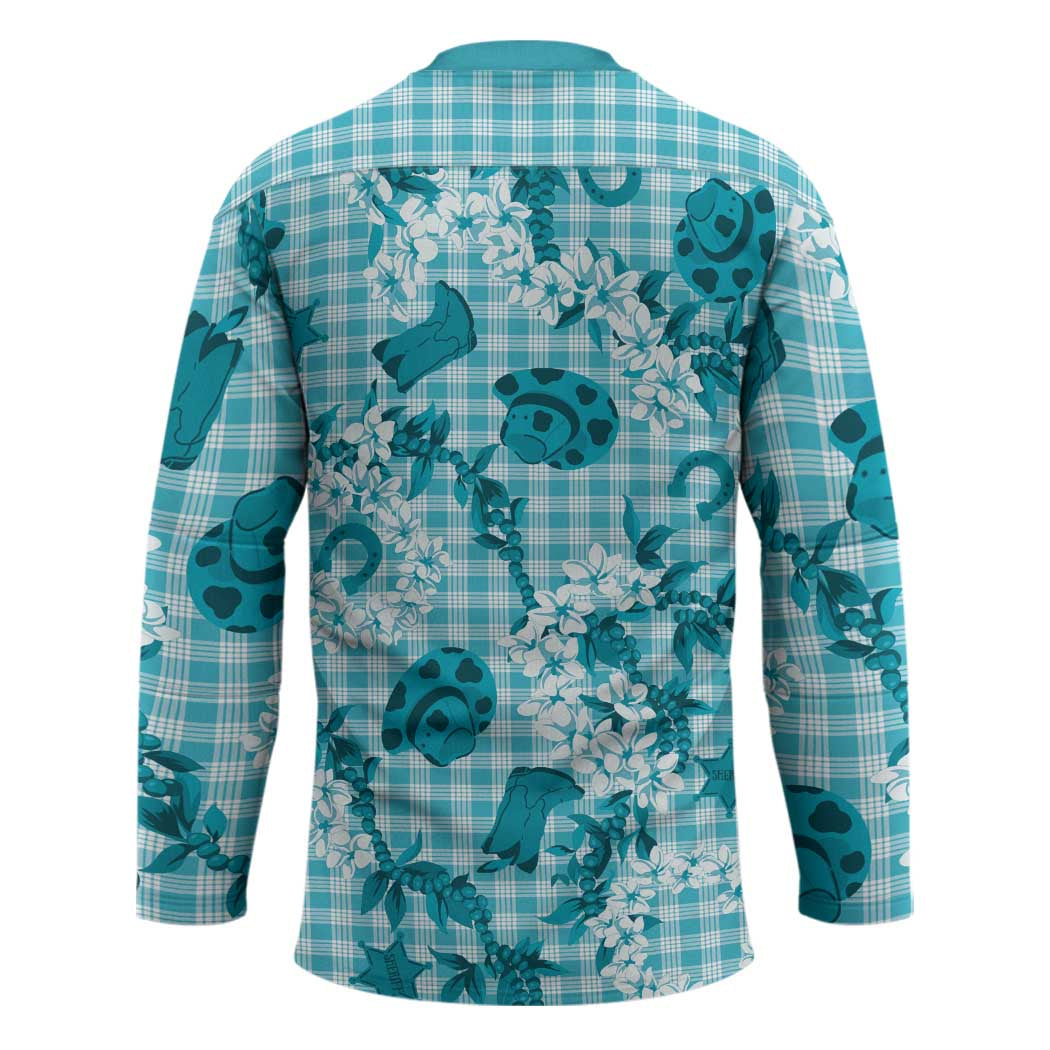 Mokihana Maile Ilima Leis Paniolo Palaka Hockey Jersey Hawaiian Polu Opa Spirit LT9 - Polynesian Pride