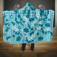 Mokihana Maile Ilima Leis Paniolo Palaka Hooded Blanket Hawaiian Polu Opa Spirit LT9 - Polynesian Pride