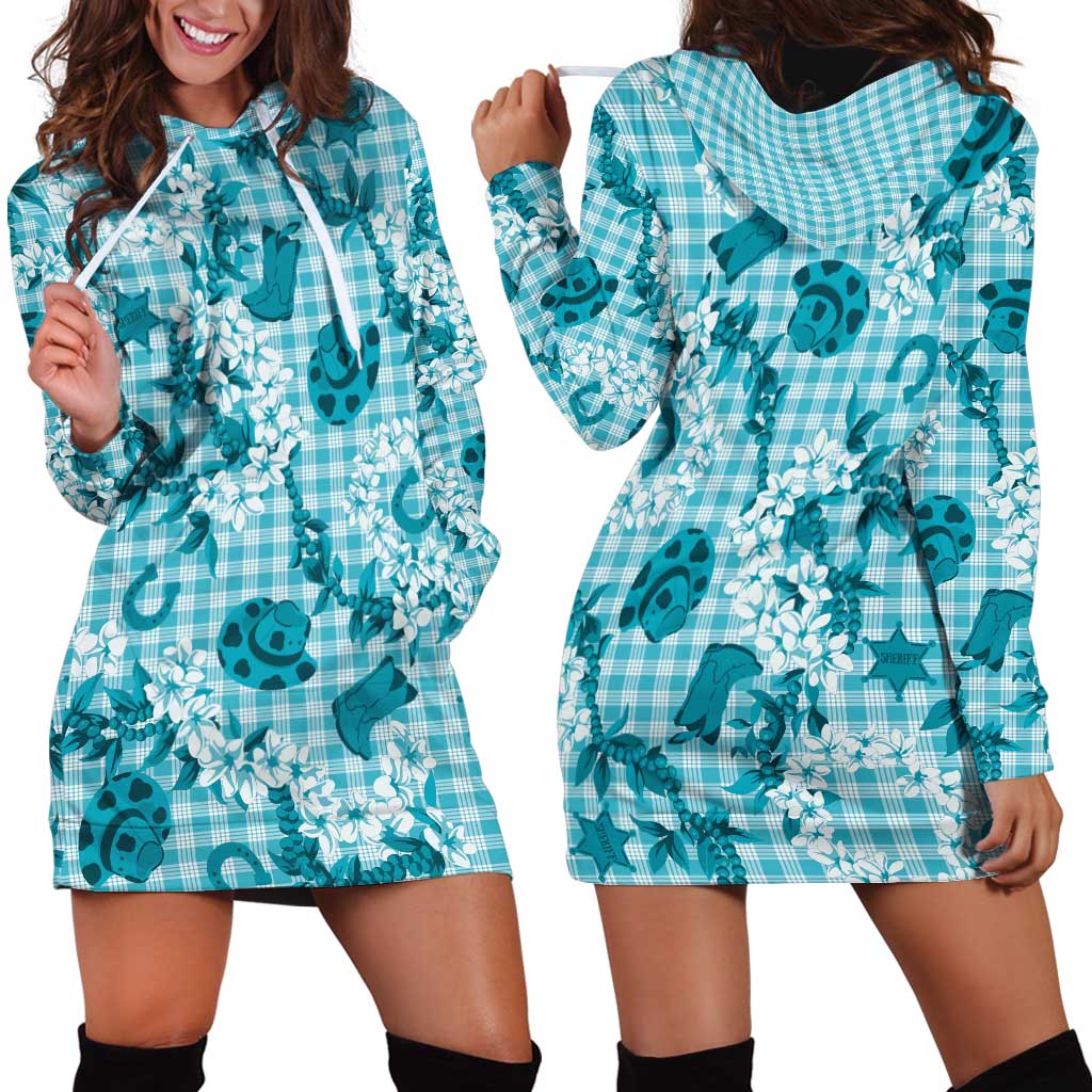 Mokihana Maile Ilima Leis Paniolo Palaka Hoodie Dress Hawaiian Polu Opa Spirit LT9 - Polynesian Pride