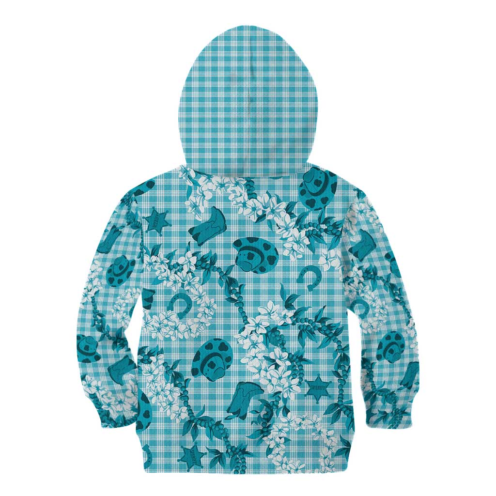 Mokihana Maile Ilima Leis Paniolo Palaka Kid Hoodie Hawaiian Polu Opa Spirit LT9 - Polynesian Pride
