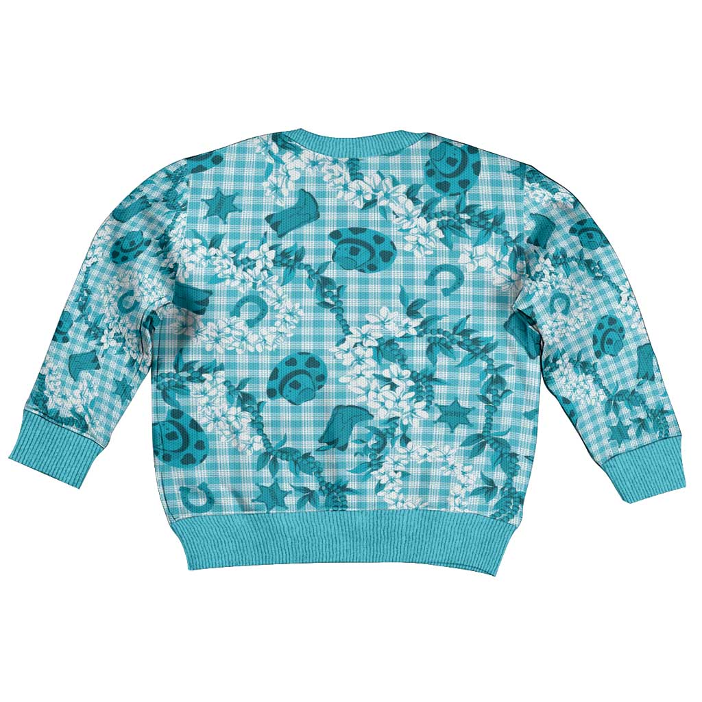 Mokihana Maile Ilima Leis Paniolo Palaka Kid Ugly Christmas Sweater Hawaiian Polu Opa Spirit LT9 - Polynesian Pride