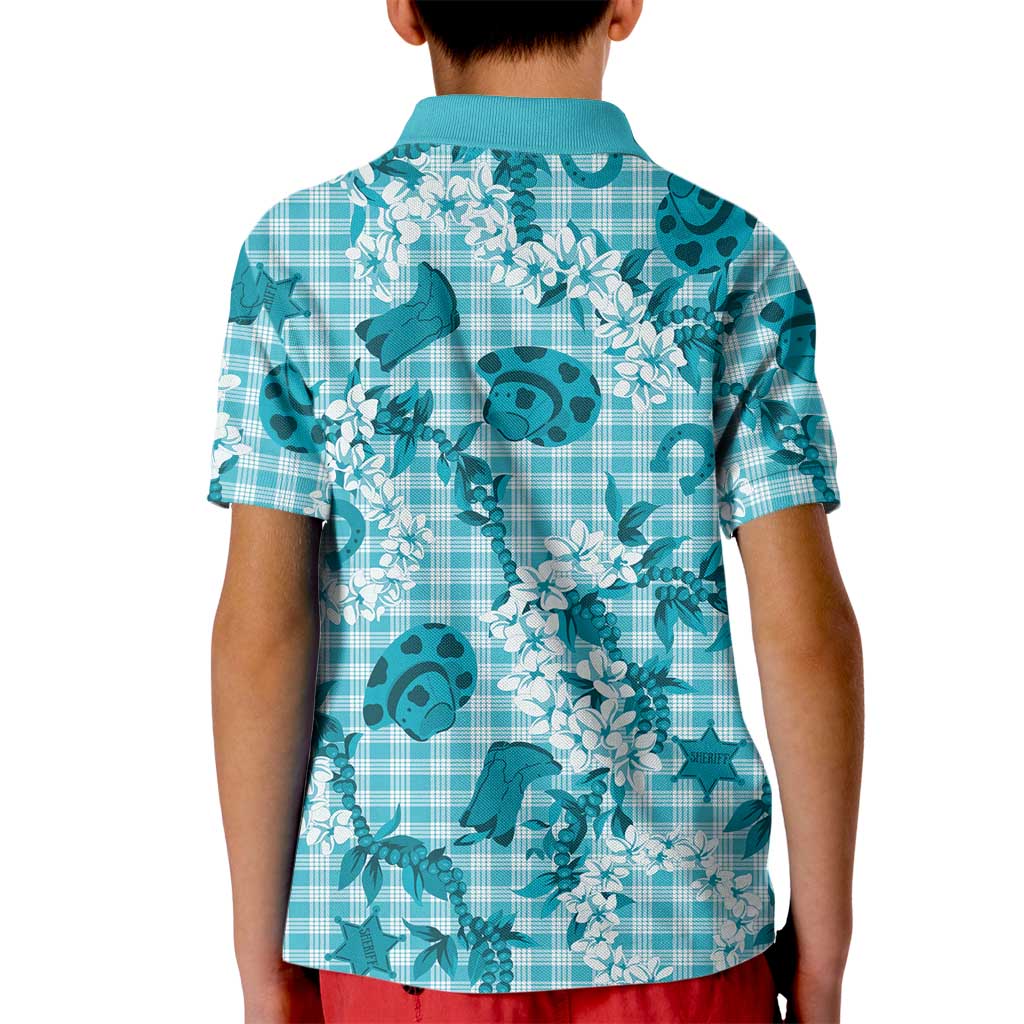 Mokihana Maile Ilima Leis Paniolo Palaka Kid Polo Shirt Hawaiian Polu Opa Spirit LT9 - Polynesian Pride