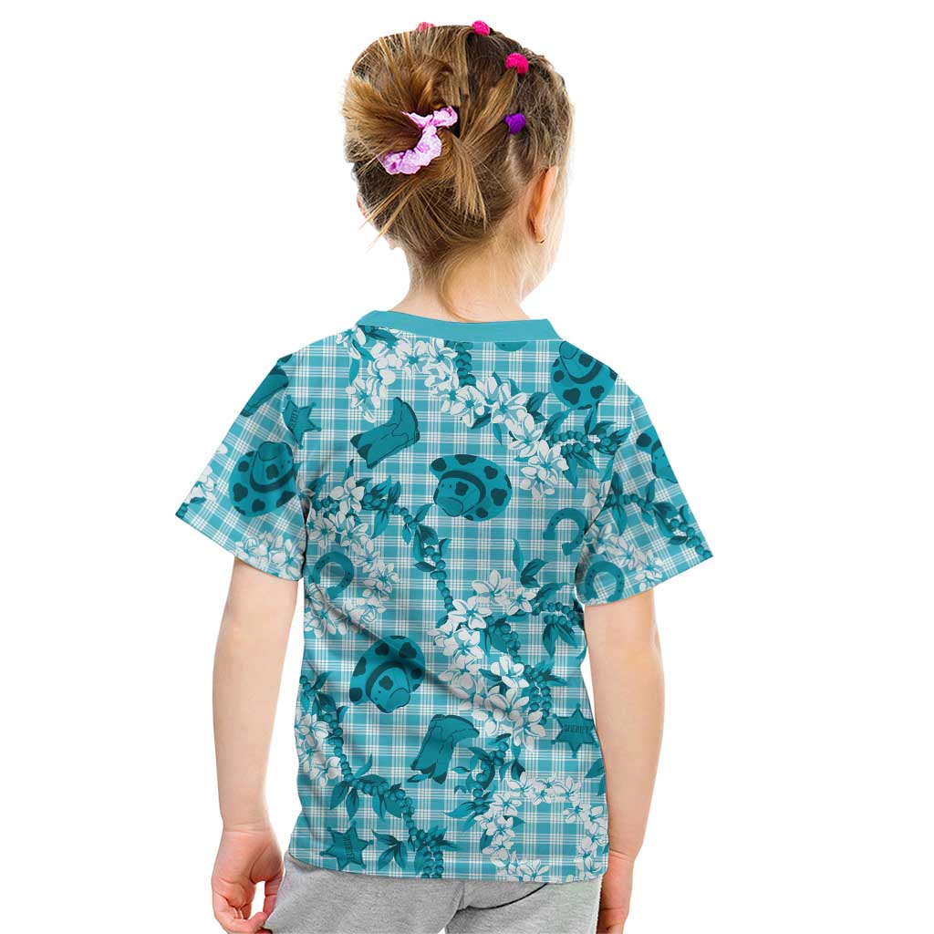 Mokihana Maile Ilima Leis Paniolo Palaka Kid T Shirt Hawaiian Polu Opa Spirit LT9 - Polynesian Pride